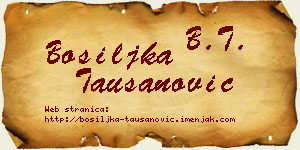 Bosiljka Taušanović vizit kartica